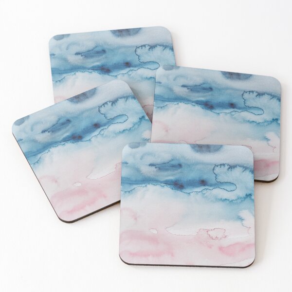 Item preview, Pink & Blue Swishy Watercolour Pattern – Soft Blended Abstract Painting Design designed and sold by My Gluten Free Life UK.
