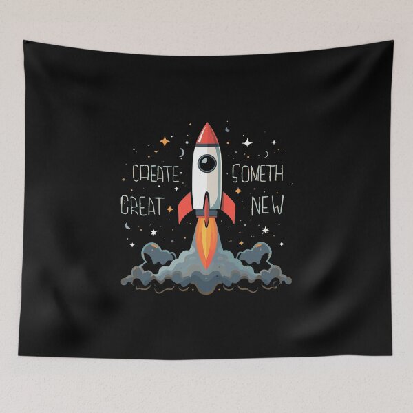 Item preview, Create Something New Rocket Design designed and sold by Kavya Art.