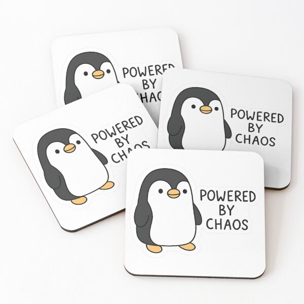 Item preview, Powered by Chaos – Cute Penguin Sticker designed and sold by Gurjeetpixelart.