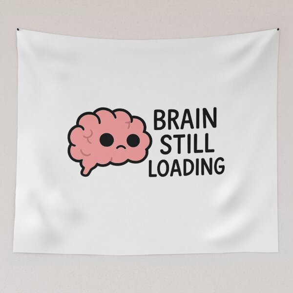 Item preview, Brain Still Loading – Funny Brain Sticker designed and sold by Gurjeetpixelart.