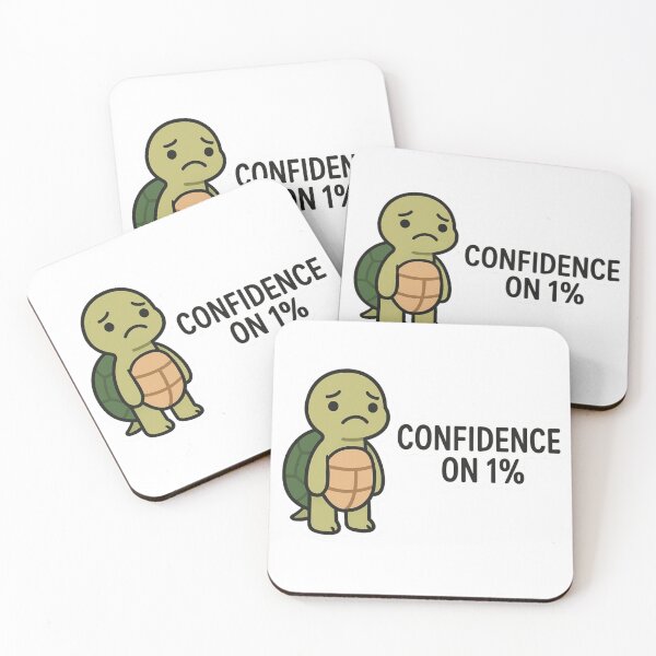 Item preview, Confidence on 1% – Sad Turtle Sticker designed and sold by Gurjeetpixelart.