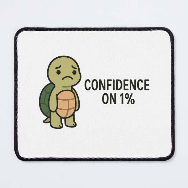 Item preview, Confidence on 1% – Sad Turtle Sticker designed and sold by Gurjeetpixelart.