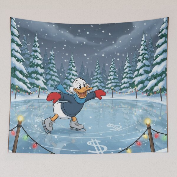 Item preview, Scrooge McDuck Winter Ice Skating Holiday Fun designed and sold by GEK-NERD.