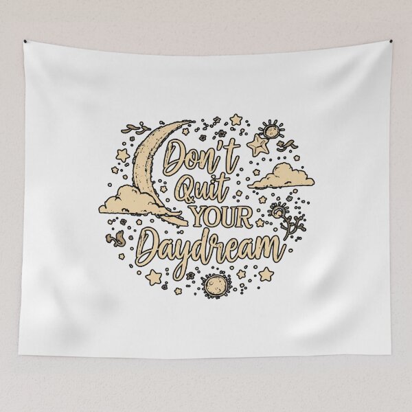 Item preview, Don’t Quit Your Daydream – Vintage Celestial Typography Design designed and sold by Kavya Art.