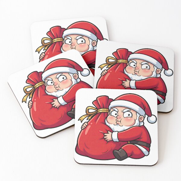 Item preview, Funny Stingy Santa Hugging Gift Bag - Cute Selfish Holiday Cartoon designed and sold by Frezcola.