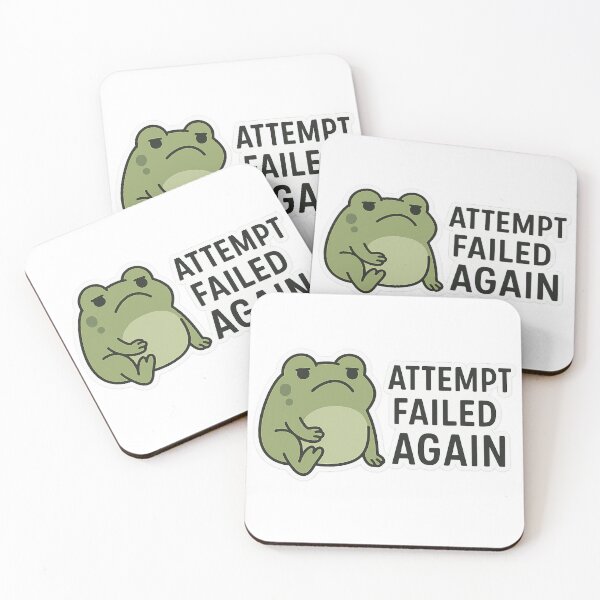 Item preview, Attempt Failed Again – Frog Sticker designed and sold by Gurjeetpixelart.