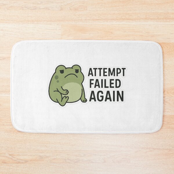 Item preview, Attempt Failed Again – Frog Sticker designed and sold by Gurjeetpixelart.
