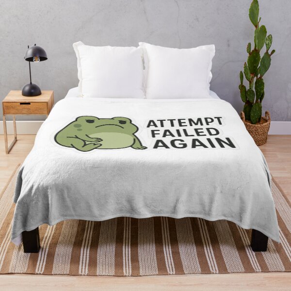 Item preview, Attempt Failed Again – Frog Sticker designed and sold by Gurjeetpixelart.