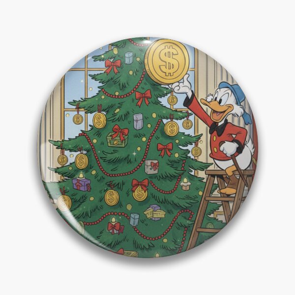 Item preview, Scrooge McDuck Decorating Christmas Tree Gold Coin Star designed and sold by GEK-NERD.