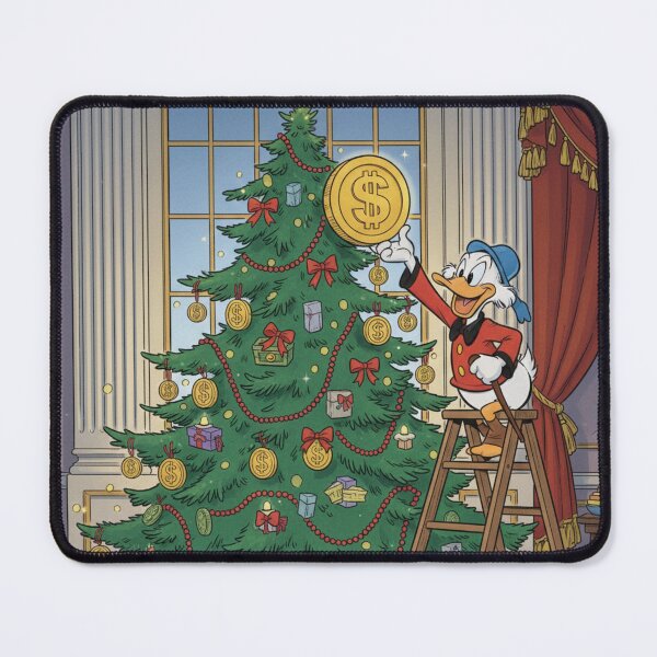 Item preview, Scrooge McDuck Decorating Christmas Tree Gold Coin Star designed and sold by GEK-NERD.