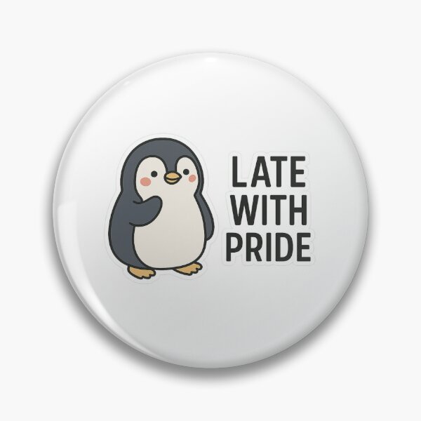 Item preview, Late with Pride – Cute Penguin Sticker designed and sold by Gurjeetpixelart.