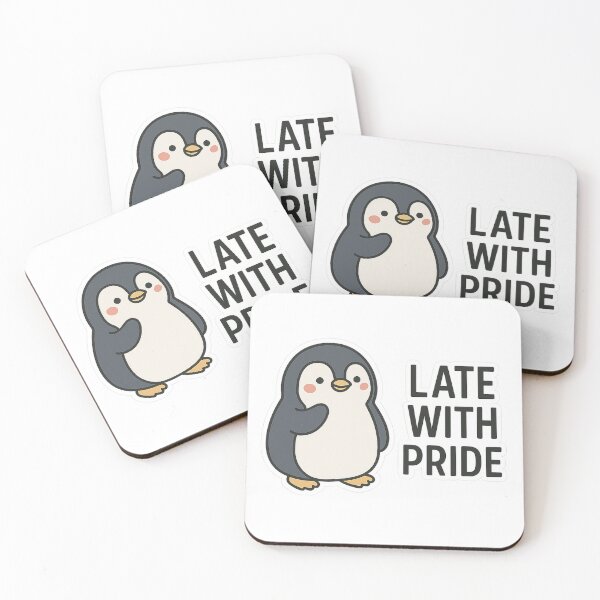 Item preview, Late with Pride – Cute Penguin Sticker designed and sold by Gurjeetpixelart.
