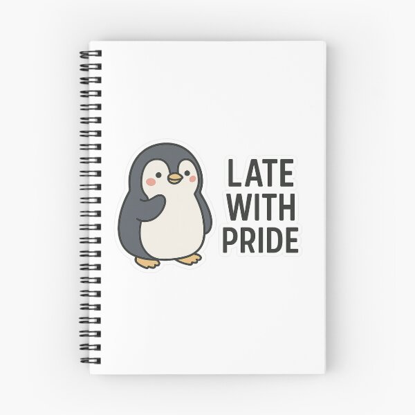 Item preview, Late with Pride – Cute Penguin Sticker designed and sold by Gurjeetpixelart.