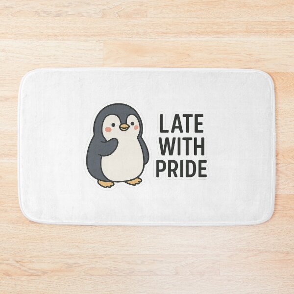 Item preview, Late with Pride – Cute Penguin Sticker designed and sold by Gurjeetpixelart.