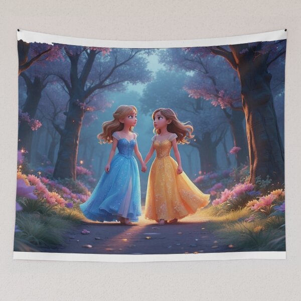 Item preview, Cinderella’s Stepsisters – Elegant Fairytale Sisters Art designed and sold by HopaHope.