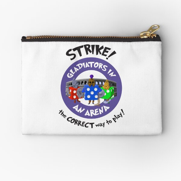 Strike! Gladiators in an Arena Zipper Pouch