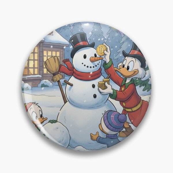 Item preview, Scrooge McDuck Nephews Building Snowman Bitcoin Fun designed and sold by GEK-NERD.