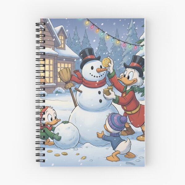 Item preview, Scrooge McDuck Nephews Building Snowman Bitcoin Fun designed and sold by GEK-NERD.