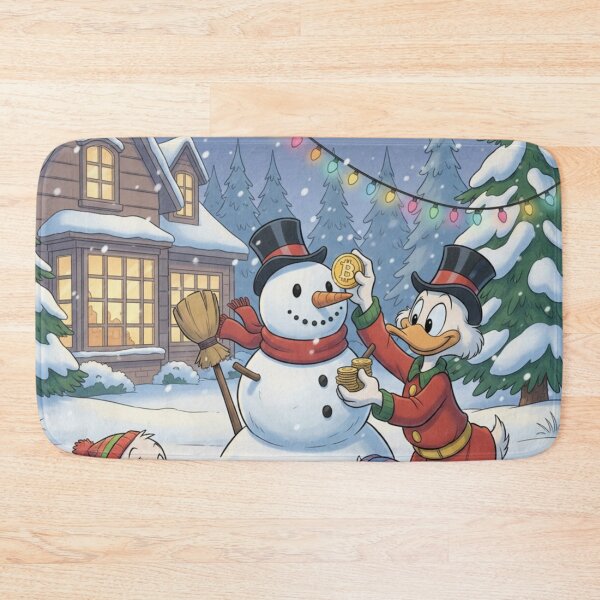 Item preview, Scrooge McDuck Nephews Building Snowman Bitcoin Fun designed and sold by GEK-NERD.