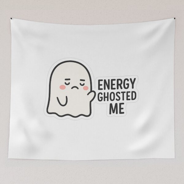 Item preview, Energy Ghosted Me – Cute Ghost Sticker designed and sold by Gurjeetpixelart.