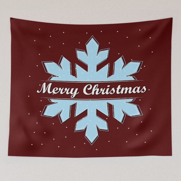 Item preview, Blue Snowflake Merry Christmas designed and sold by DesignOnTshirt.