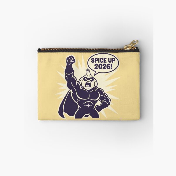 Item preview, Garlic superhero shouting ‘Spice Up 2026!’ designed and sold by COYOTE.