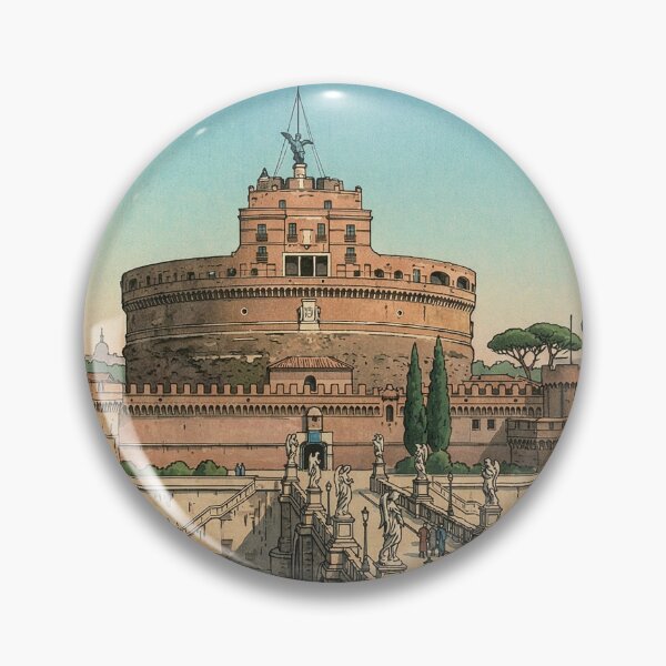 Item preview, Castel Sant Angelo Japanese Woodblock Print designed and sold by Takeda-art.