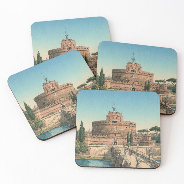 Item preview, Castel Sant Angelo Japanese Woodblock Print designed and sold by Takeda-art.
