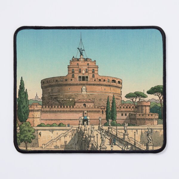 Item preview, Castel Sant Angelo Japanese Woodblock Print designed and sold by Takeda-art.