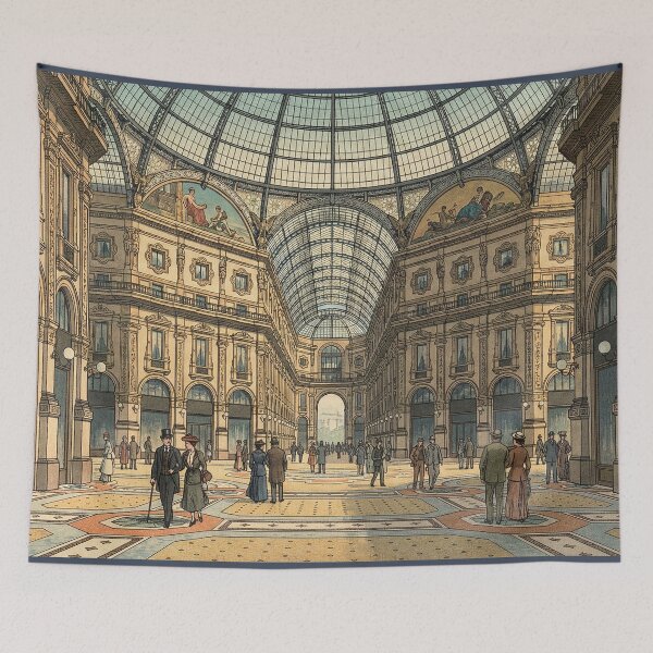 Item preview, Galleria Vittorio Emanuele II Japanese Woodblock Print designed and sold by Takeda-art.