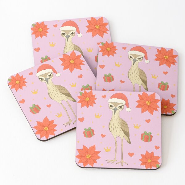 Item preview, Australian Stone-Curlew Christmas (Pink) designed and sold by HIMEKARI.