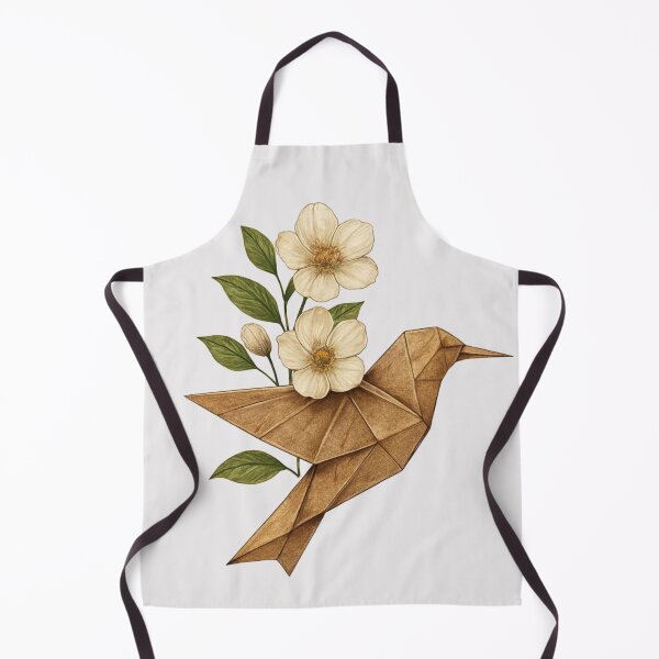 Item preview, Origami Bird Floral Art T-Shirt | Elegant Nature Aesthetic Tee designed and sold by KDesignCrafts.