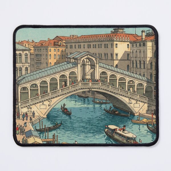 Item preview, Rialto Bridge of Venice Japanese Woodblock Print designed and sold by Takeda-art.