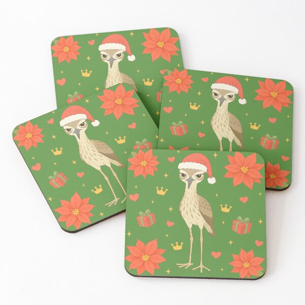 Item preview, Australian Stone-Curlew Christmas - Green designed and sold by HIMEKARI.