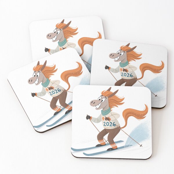 Item preview, Funny Skiing Horse 2026 | Winter Sports Year of the Horse Illustration by Vivo Studio designed and sold by VivoStudio.