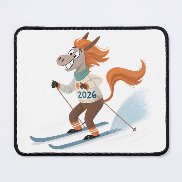 Item preview, Funny Skiing Horse 2026 | Winter Sports Year of the Horse Illustration by Vivo Studio designed and sold by VivoStudio.