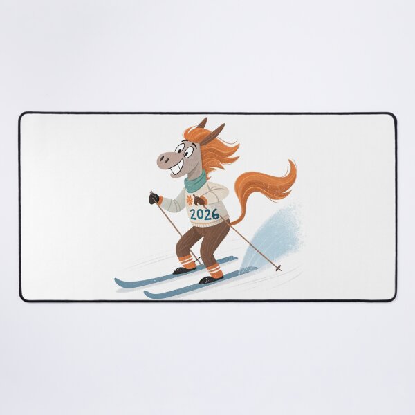 Item preview, Funny Skiing Horse 2026 | Winter Sports Year of the Horse Illustration by Vivo Studio designed and sold by VivoStudio.