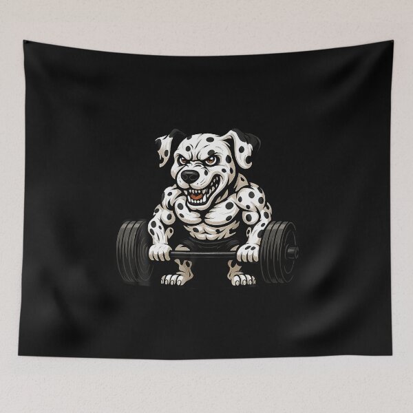 Item preview, Dalmatian Weightlifting Bodybuilder Workout Gym Dog Lover designed and sold by CaraRuth.