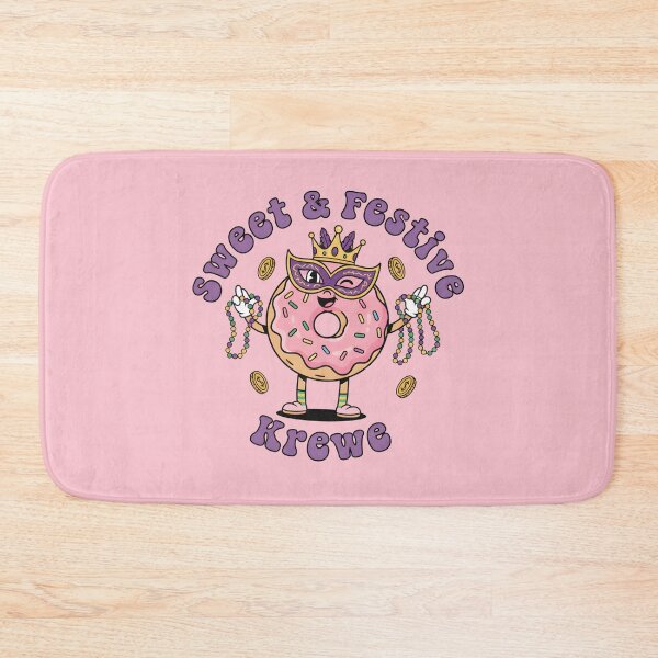 Item preview, Sweet & Festive Krewe Donut Mascot Mardi Gras Design – Cute Carnival Donut With Mask, Crown & Beads GIFT FOR GIRLS designed and sold by justyna-s28.