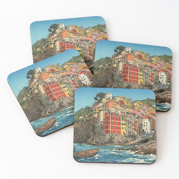 Item preview, Riomaggiore at Cinque Terre Japanese Woodblock Print designed and sold by Takeda-art.