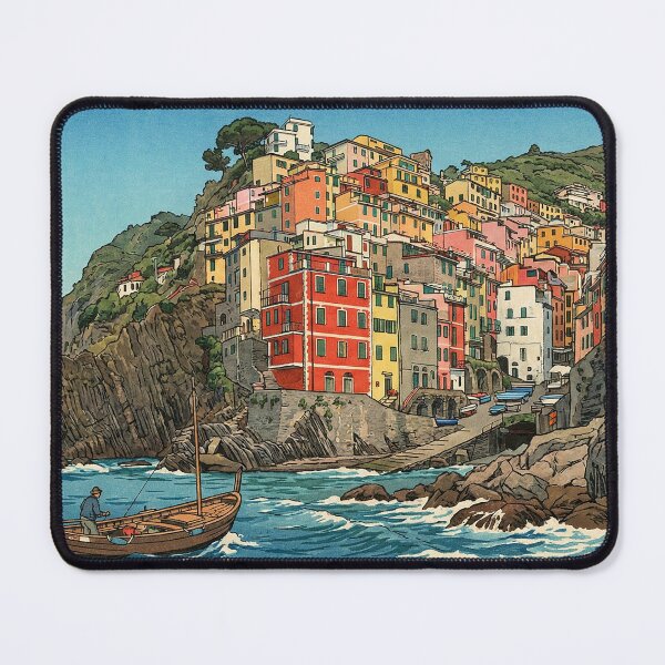 Item preview, Riomaggiore at Cinque Terre Japanese Woodblock Print designed and sold by Takeda-art.