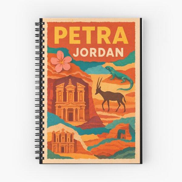 Item preview, Petra Culture Collage Travel Poster - Nabataean Carving designed and sold by Cosmopolis.