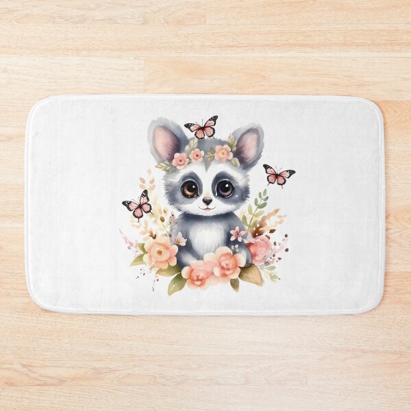 Item preview, Whimsical Watercolor Baby lemur With Butterflies designed and sold by Steele-Art.