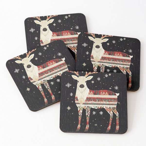 Item preview, Nordic Embroidered Reindeer – Scandinavian Folk Art designed and sold by MiraLumeStudio.