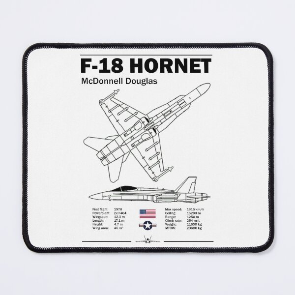 Item preview, McDonnell Douglas F-18 Hornet Technical Drawing Specifications designed and sold by Justinian Matieu.