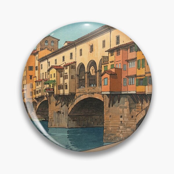 Item preview, Ponte Vecchio Bridge Japanese Woodblock Print designed and sold by Takeda-art.