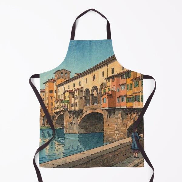 Item preview, Ponte Vecchio Bridge Japanese Woodblock Print designed and sold by Takeda-art.