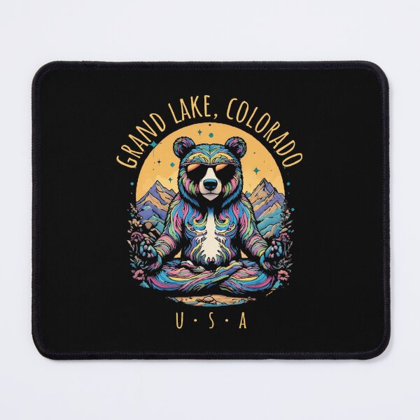 Item preview, Grand Lake Colorado Abstract Bear Chill Zen Yoga designed and sold by CharlotteSandra.