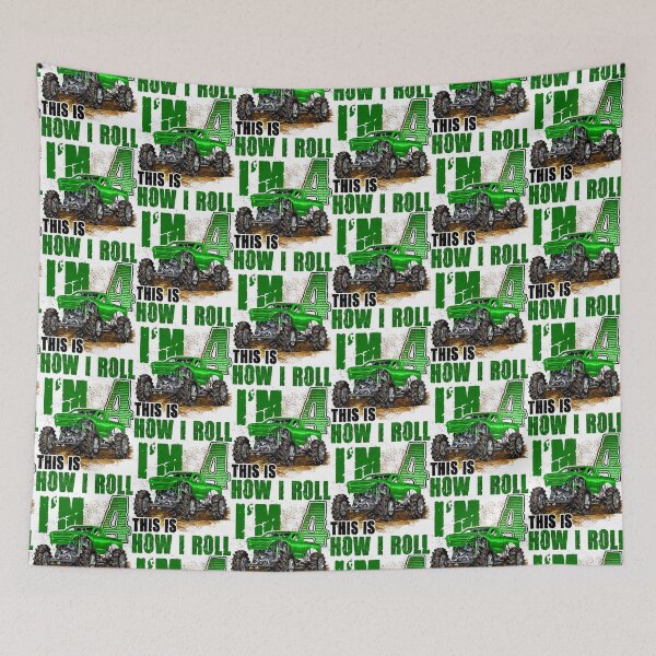 Item preview, I'm 4 This Is How I Roll Monster Truck Birthday designed and sold by JRRTs.