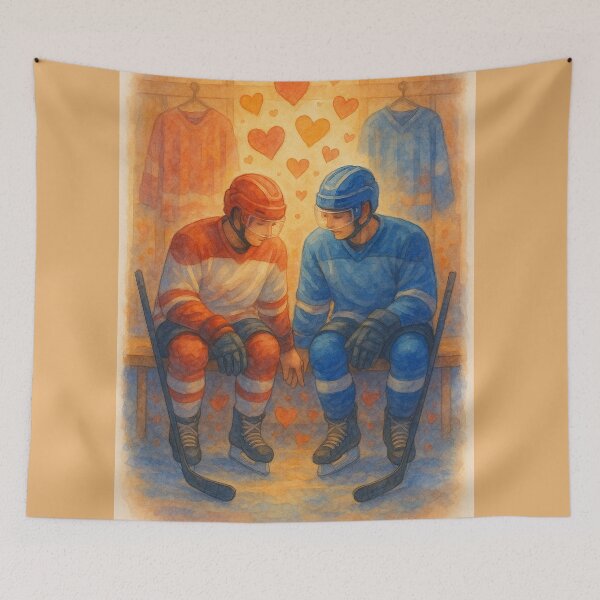 Item preview, Heated Rivalry Hockey Romance Artwork designed and sold by THE JIZU SHOP.